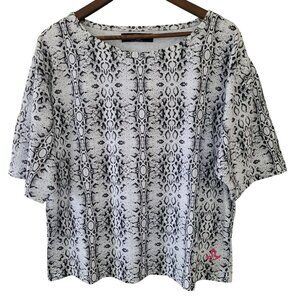Tamela Mann Collection Snake Print Tee Womens Size 18/20 Stretch Athletic Casual